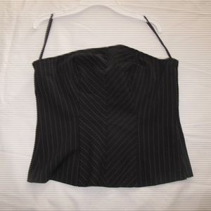 Ashley Stewart Black and White Lines Bustier
